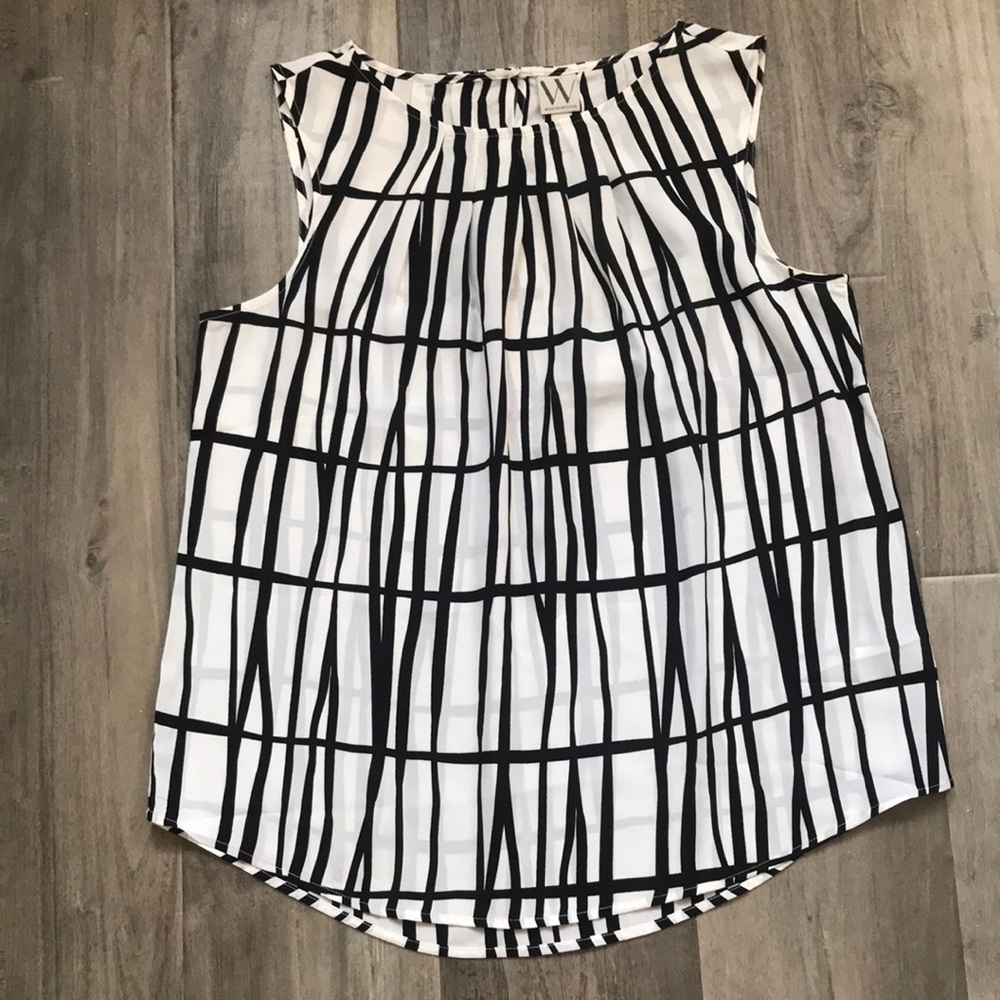 Worthington Striped Sleeveless Blouse.